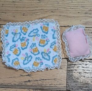 1973 Mattel Barbie Happy Family Baby Blanket Set Vintage *BINK